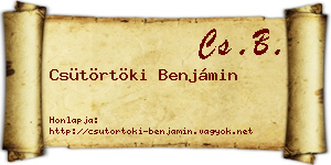 Csütörtöki Benjámin névjegykártya